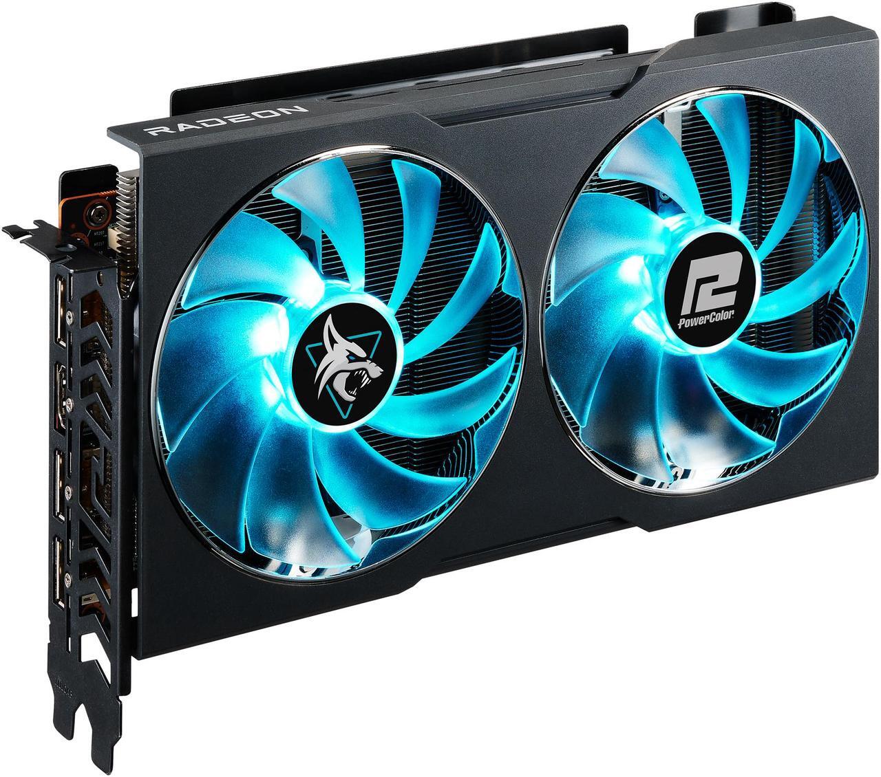 Alt view image 2 of 6 - PowerColor Hellhound Radeon RX 6600 XT 8GB GDDR6 PCI Express 4.0 ATX Graphics Card 6600XT 8GBD6-3DHL/OC