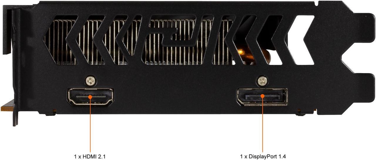 Alt view image 7 of 8 - PowerColor AMD Radeon RX 6500XT ITX Gaming Graphics Card 4GB GDDR6