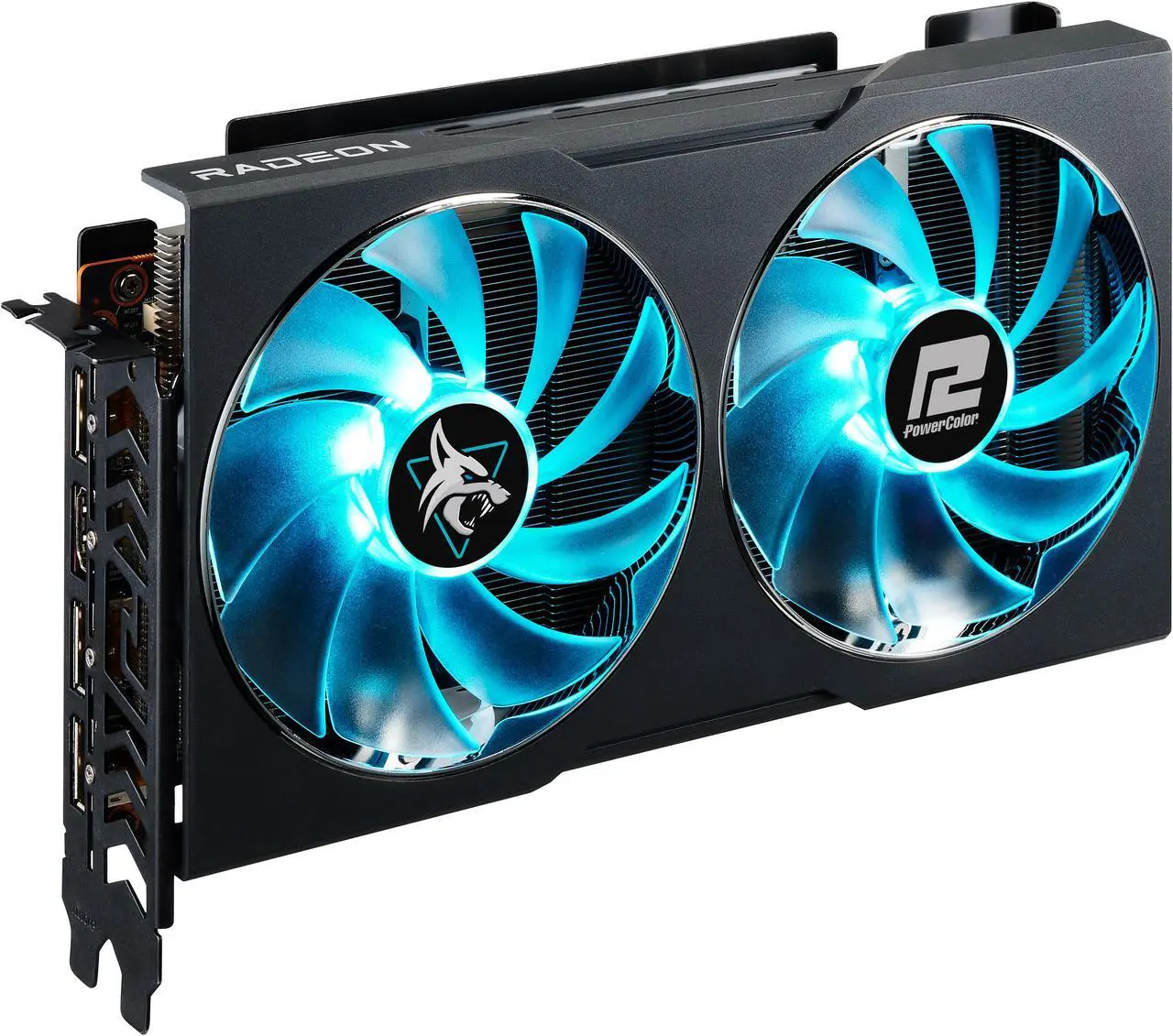Alt view image 3 of 11 - PowerColor Hellhound Radeon RX 7600 8GB GDDR6 PCI Express 4.0 x8 ATX Graphics Card RX7600 8G-L/OC