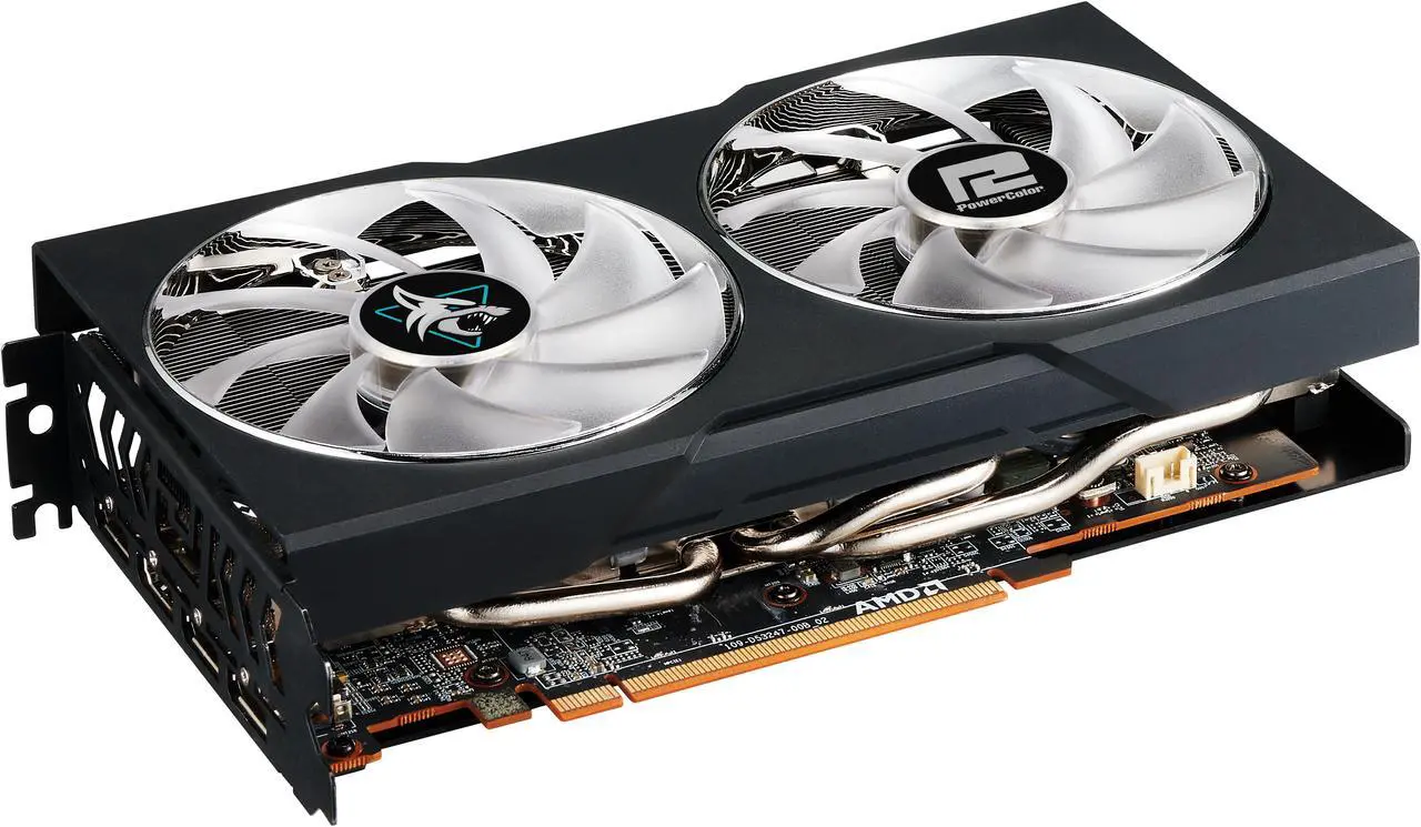 Alt view image 4 of 11 - PowerColor Hellhound Radeon RX 7600 8GB GDDR6 PCI Express 4.0 x8 ATX Graphics Card RX7600 8G-L/OC