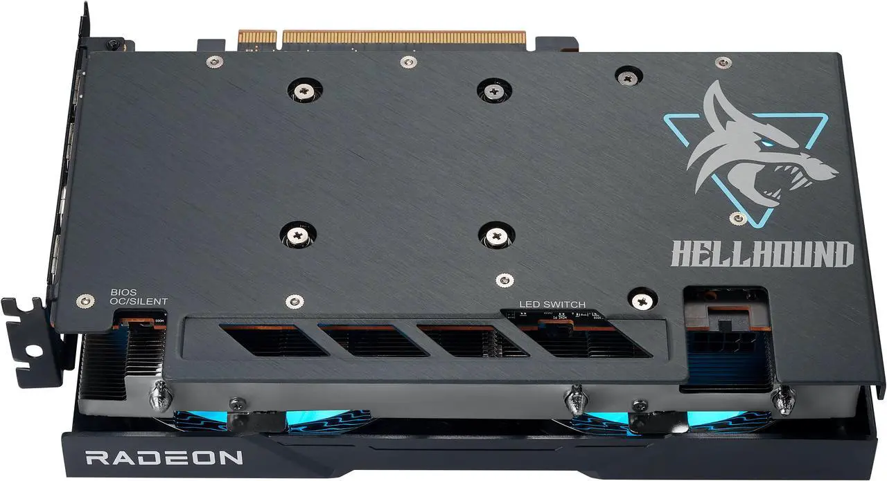 Alt view image 7 of 11 - PowerColor Hellhound Radeon RX 7600 8GB GDDR6 PCI Express 4.0 x8 ATX Graphics Card RX7600 8G-L/OC
