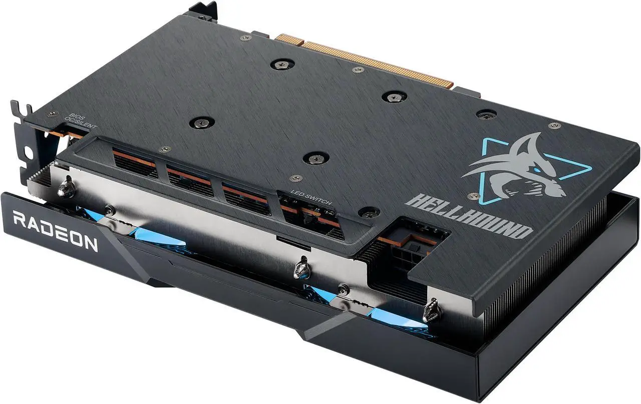 Alt view image 8 of 11 - PowerColor Hellhound Radeon RX 7600 8GB GDDR6 PCI Express 4.0 x8 ATX Graphics Card RX7600 8G-L/OC
