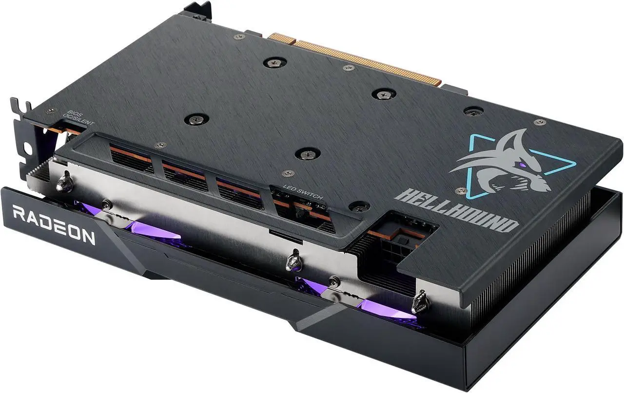 Alt view image 9 of 11 - PowerColor Hellhound Radeon RX 7600 8GB GDDR6 PCI Express 4.0 x8 ATX Graphics Card RX7600 8G-L/OC