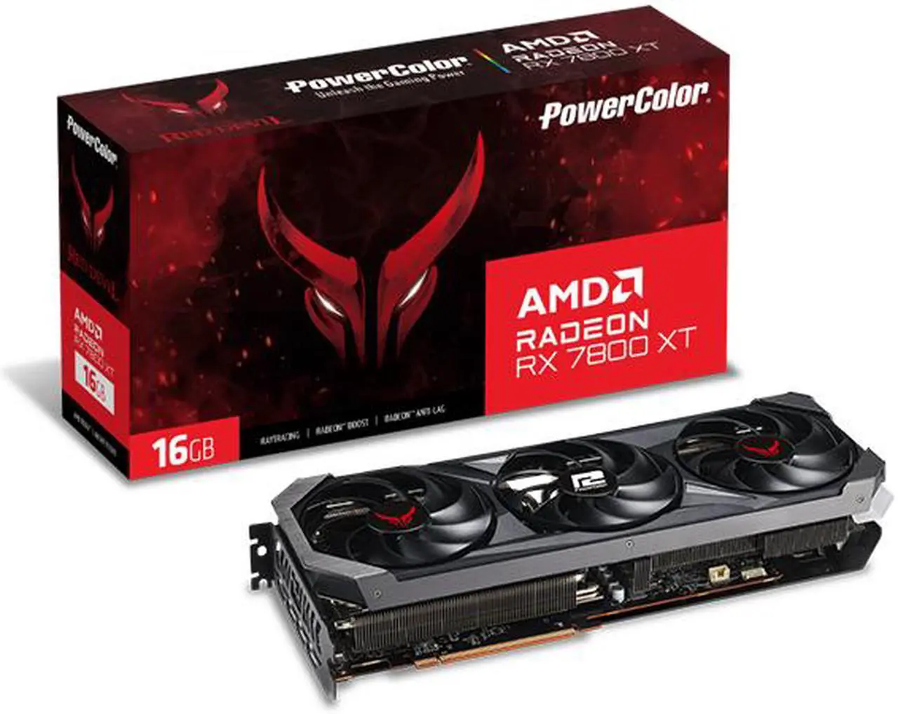 Alt view image 8 of 8 - PowerColor RED DEVIL Radeon RX 7800 XT 16GB GDDR6 PCI Express 4.0 x16 ATX Graphics Card RX7800XT 16G-E/OC