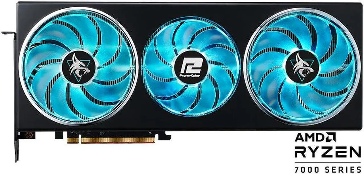 Alt view image 2 of 10 - PowerColor Hellhound Radeon RX 7700 XT 12GB GDDR6 PCI Express 4.0 x16 ATX Graphics Card RX7700XT 12G-L/OC