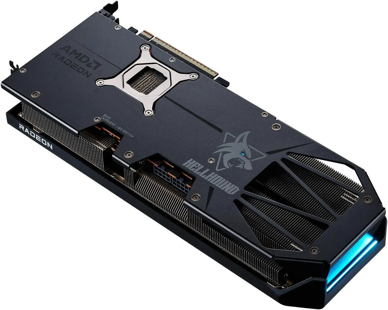 Alt view image 6 of 8 - PowerColor Hellhound Radeon RX 9070 XT 16GB 256-Bit GDDR6 PCI Express 5.0 RDNA 4 Graphics Card RX9070XT 16G-L/OC