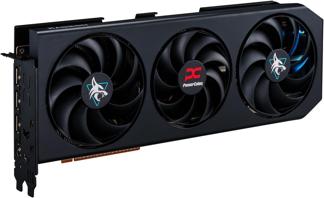 Alt view image 2 of 8 - PowerColor Hellhound Radeon RX 9070 XT 16GB 256-Bit GDDR6 PCI Express 5.0 RDNA 4 Graphics Card RX9070XT 16G-L/OC
