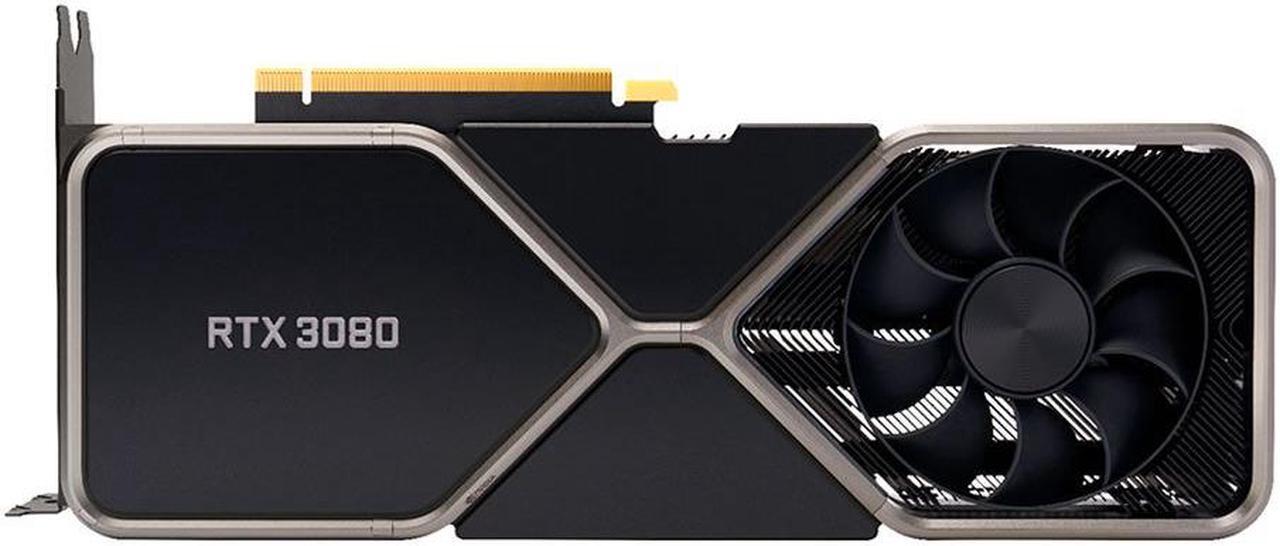 Main image of NVIDIA GeForce RTX 3080 Founders Edition Graphics Card 10GB GDDR6X - Titanium and Black