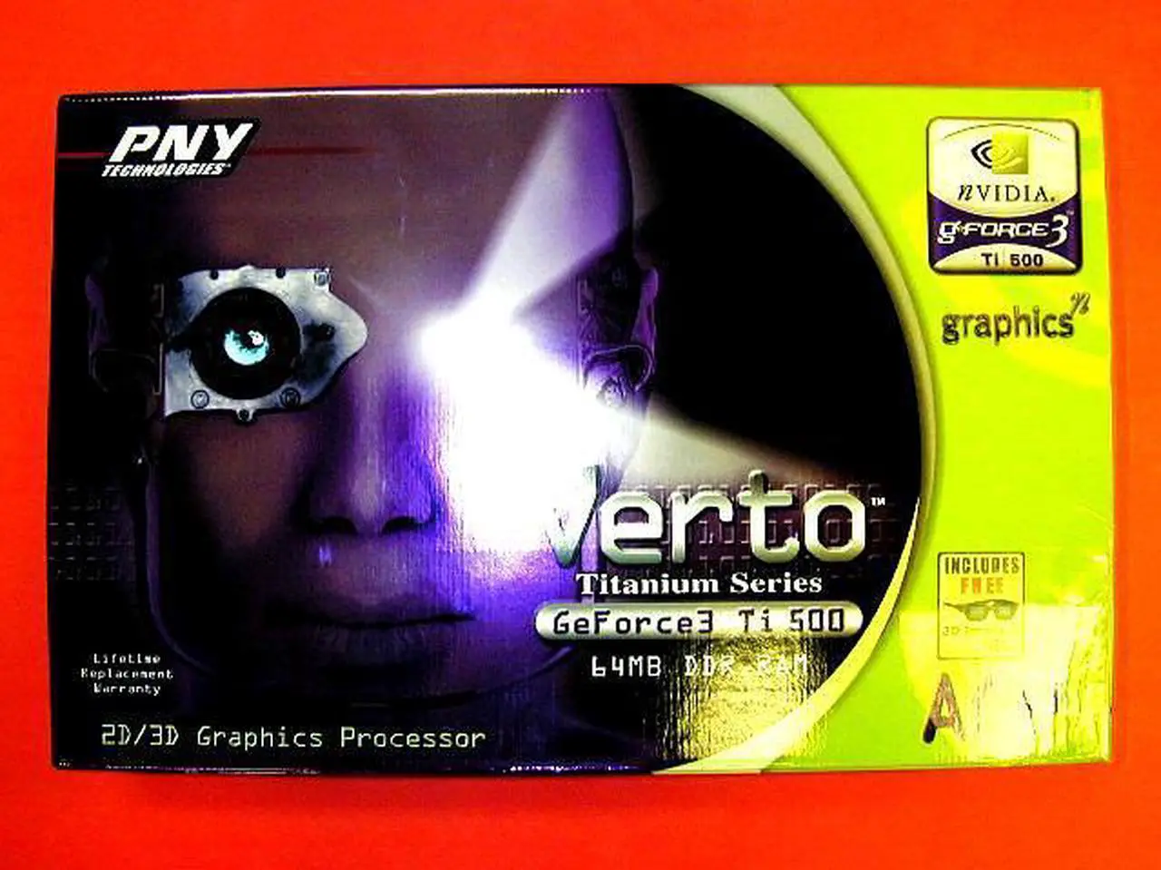 Main image of PNY GeForce3 Ti500 64MB DDR AGP 2X/4X Graphics Card VCGF3TI5PB