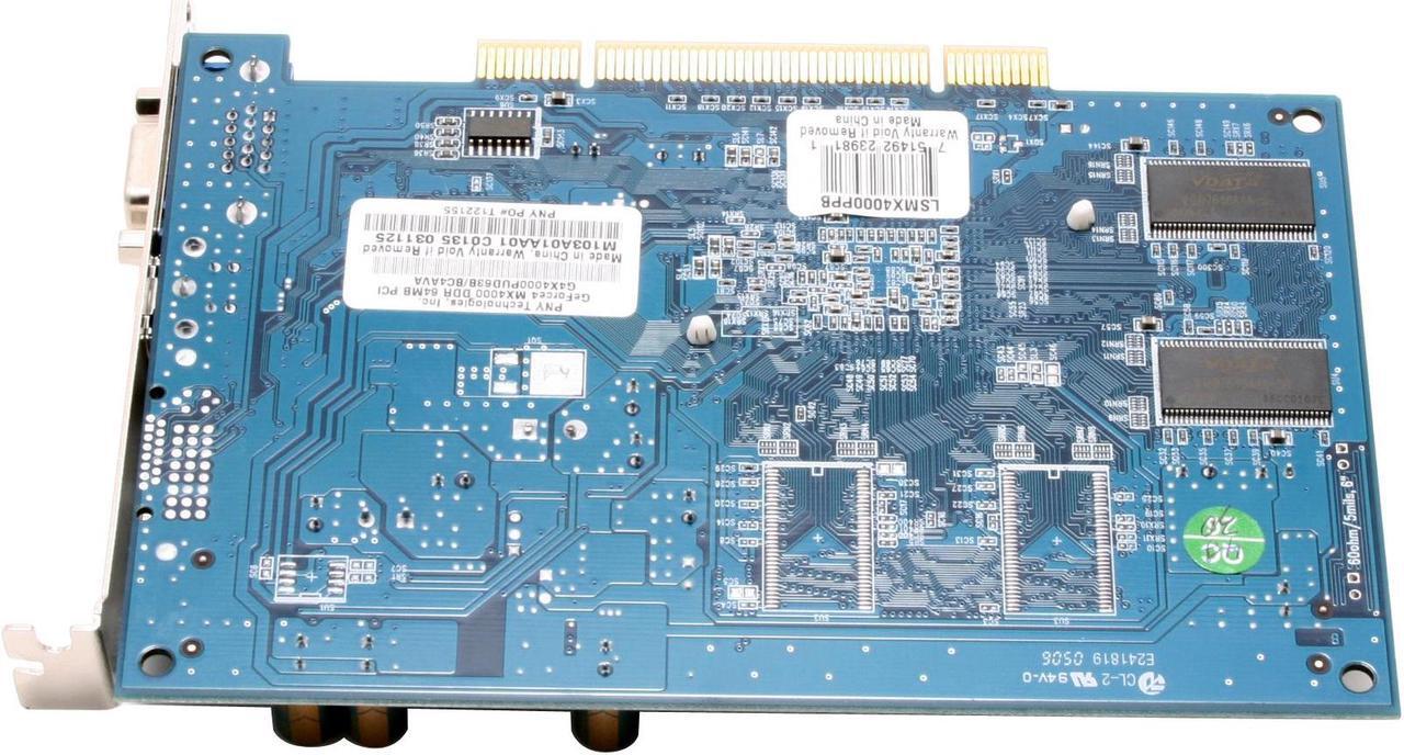 Alt view image 3 of 5 - PNY GeForce MX4000 64MB DDR PCI Graphics Card Verto GeForce2 MX4000(LSMX4000PPB)