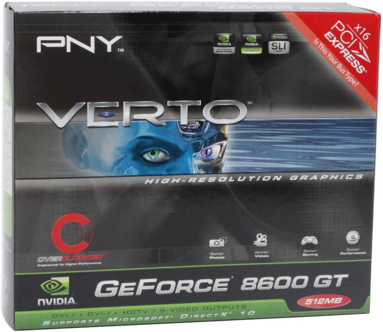 Alt view image 7 of 7 - PNY GeForce 8600 GT 512MB GDDR3 PCI Express x16 SLI Support Graphics Card VCG86512GXPB-OC
