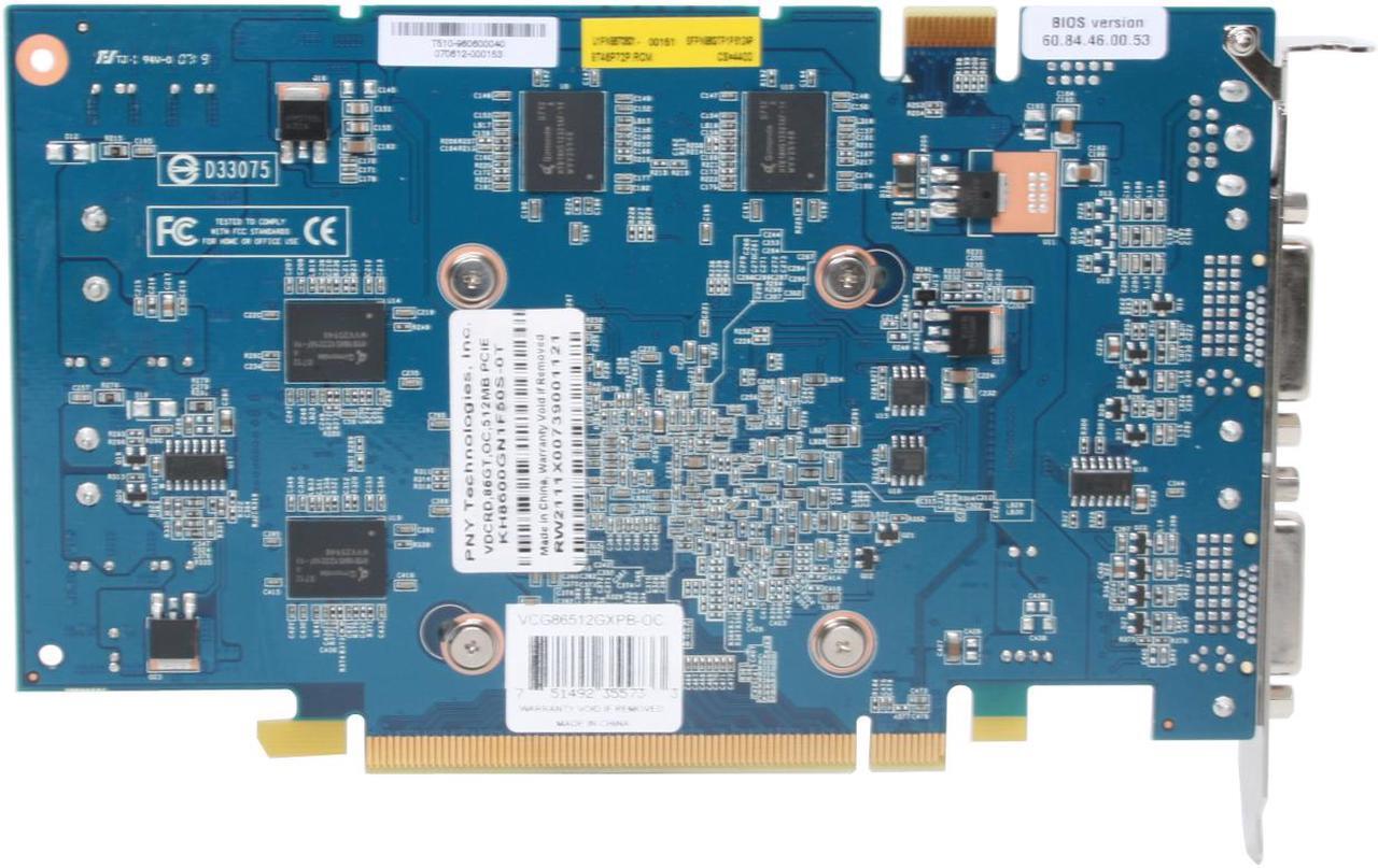 Alt view image 4 of 7 - PNY GeForce 8600 GT 512MB GDDR3 PCI Express x16 SLI Support Graphics Card VCG86512GXPB-OC
