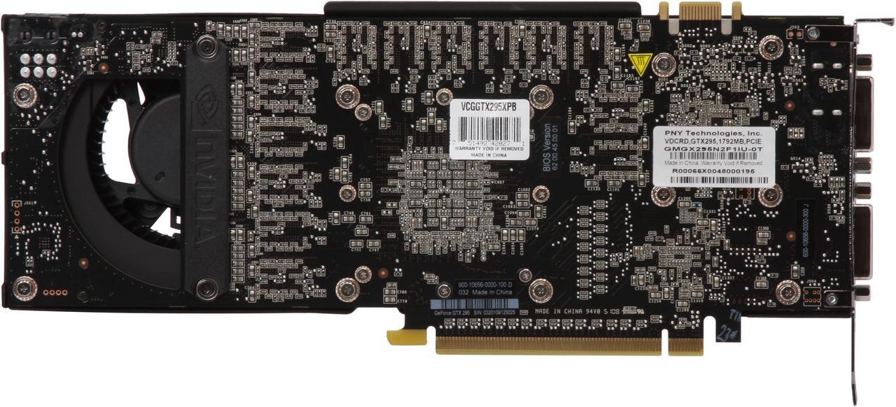 Alt view image 4 of 6 - PNY GeForce GTX 295 1792MB GDDR3 PCI Express 2.0 x16 SLI Support Video Card VCGGTX295XPB