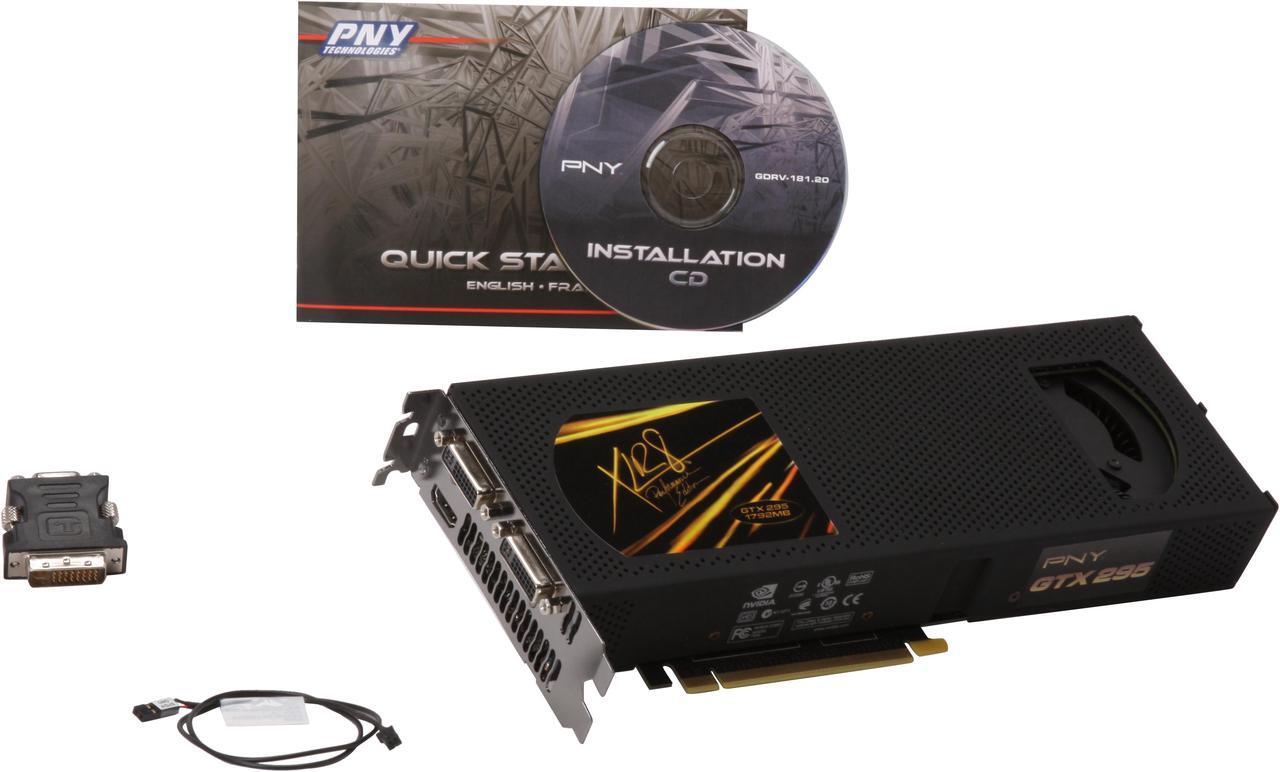 Alt view image 6 of 6 - PNY GeForce GTX 295 1792MB GDDR3 PCI Express 2.0 x16 SLI Support Video Card VCGGTX295XPB