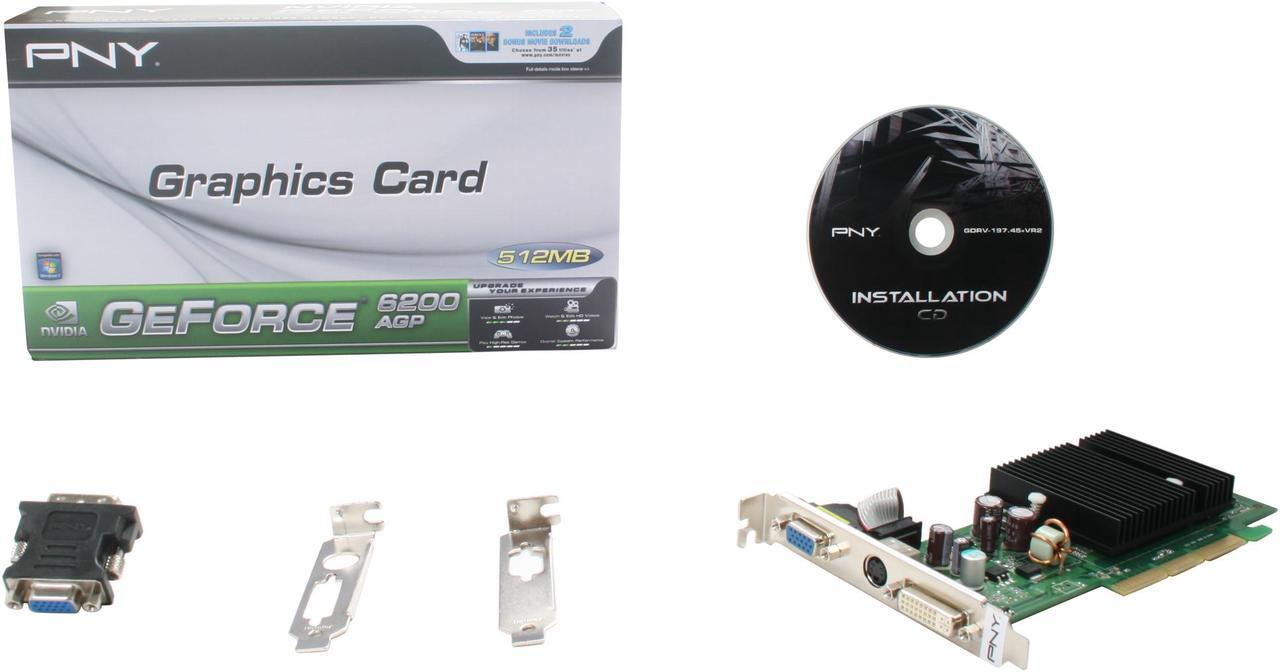 Alt view image 5 of 5 - PNY GeForce 6200 512MB DDR2 AGP 8X Low Profile Ready Graphics Card VCG62512SAPB