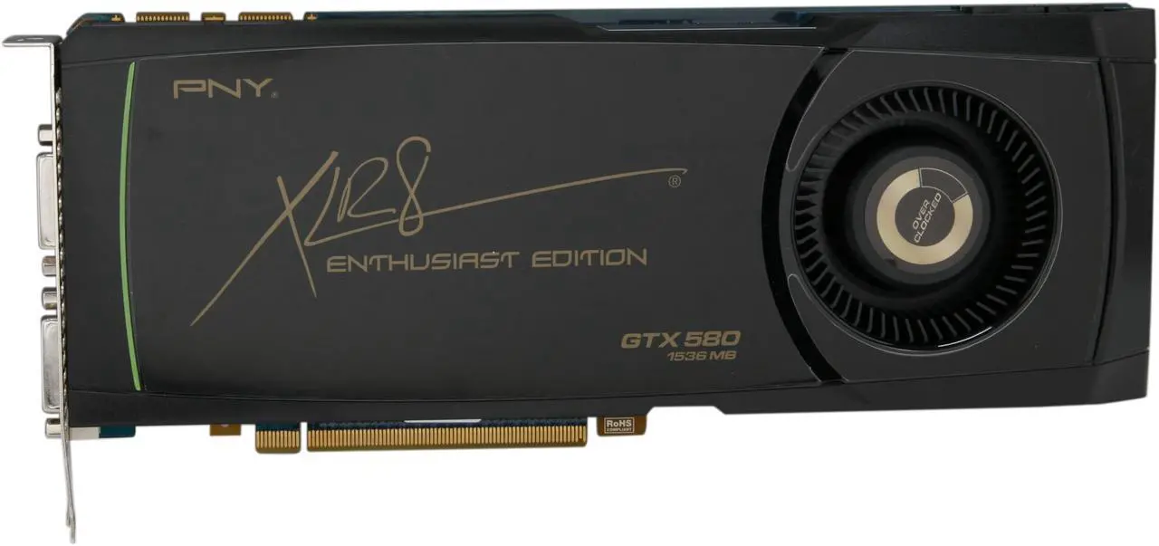 Alt view image 3 of 6 - PNY XLR8 Enthusiast Edition GeForce GTX 580 (Fermi) 1536MB GDDR5 PCI Express 2.0 x16 SLI Support Graphics Card VCGGTX580XPB-OC