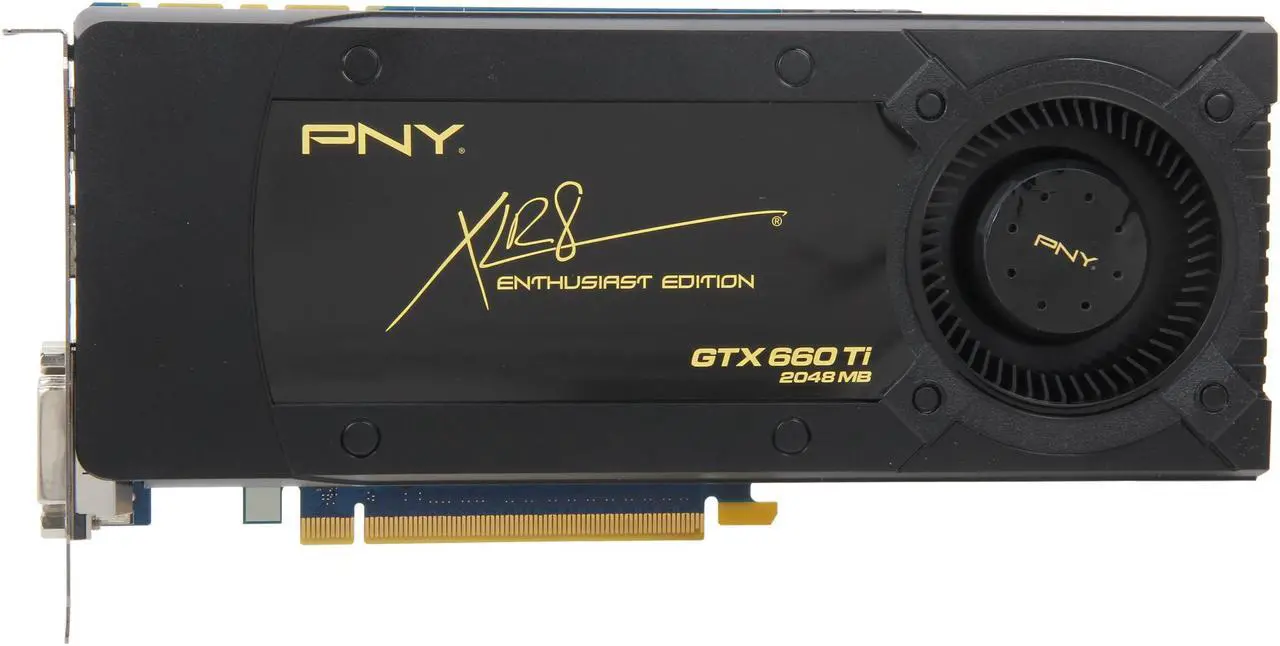 Alt view image 3 of 6 - PNY XLR8 GeForce GTX 660 Ti 2GB GDDR5 PCI Express 3.0 x16 SLI Support Graphics Card VCGGTX660TXPB-C