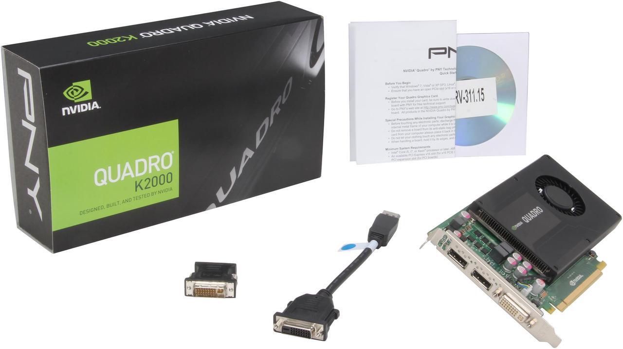 Alt view image 6 of 5 - NVIDIA® Quadro® K2000 VCQK2000-PB 2GB GDDR5 PCI Express 2.0 x16 Workstation Video Card