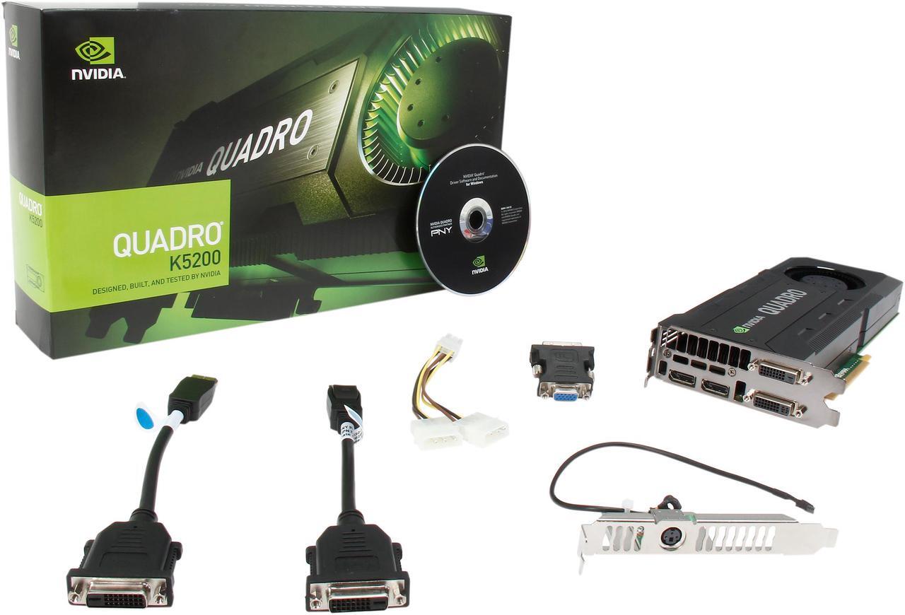 Alt view image 7 of 6 - PNY Quadro K5200 VCQK5200-PB 8GB 256-bit GDDR5 PCI Express 3.0 x16 Graphics Card