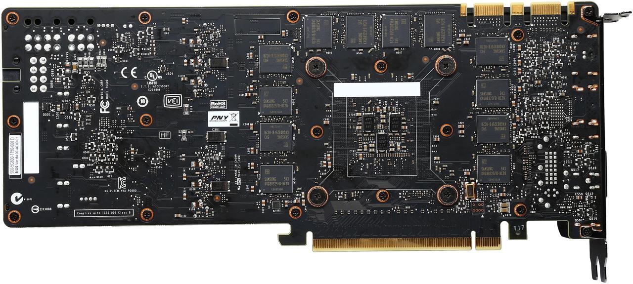 Alt view image 5 of 6 - PNY Quadro M6000 VCQM6000-24GB-PB 24GB 384-bit GDDR5 PCI Express 3.0x16 Dual Slot Workstation Video Card