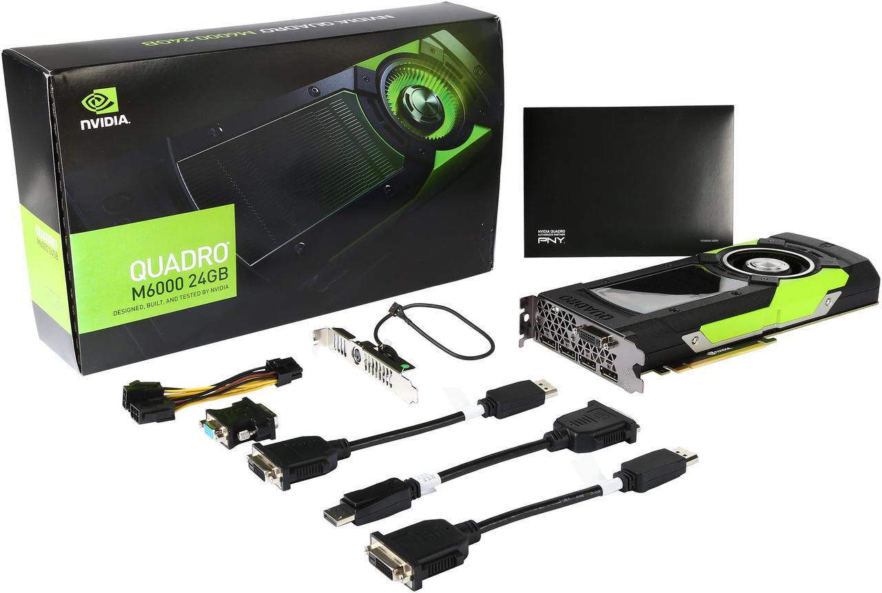 Alt view image 7 of 6 - PNY Quadro M6000 VCQM6000-24GB-PB 24GB 384-bit GDDR5 PCI Express 3.0x16 Dual Slot Workstation Video Card