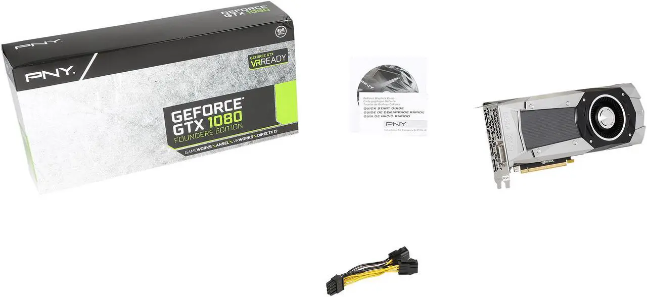 Alt view image 7 of 6 - PNY GeForce GTX 1080 Founders Edition 8GB GDDR5X PCI Express 3.0 Graphics Card VCGGTX10808PB-CG