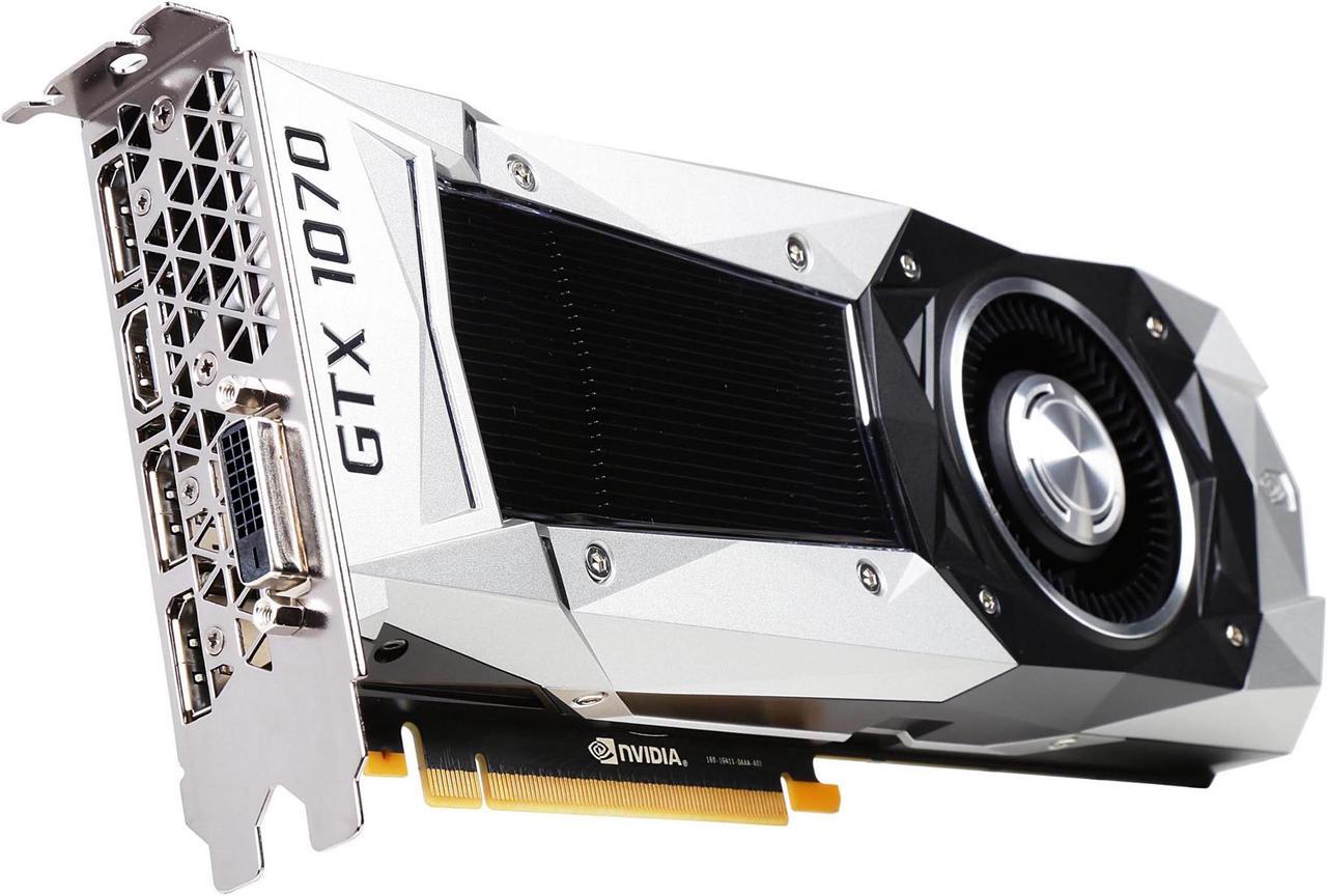 PNY GeForce GTX 1070 Founders Edition 8GB GDDR5 PCI Express 3.0 Graphics Card VCGGTX10708PB-CG