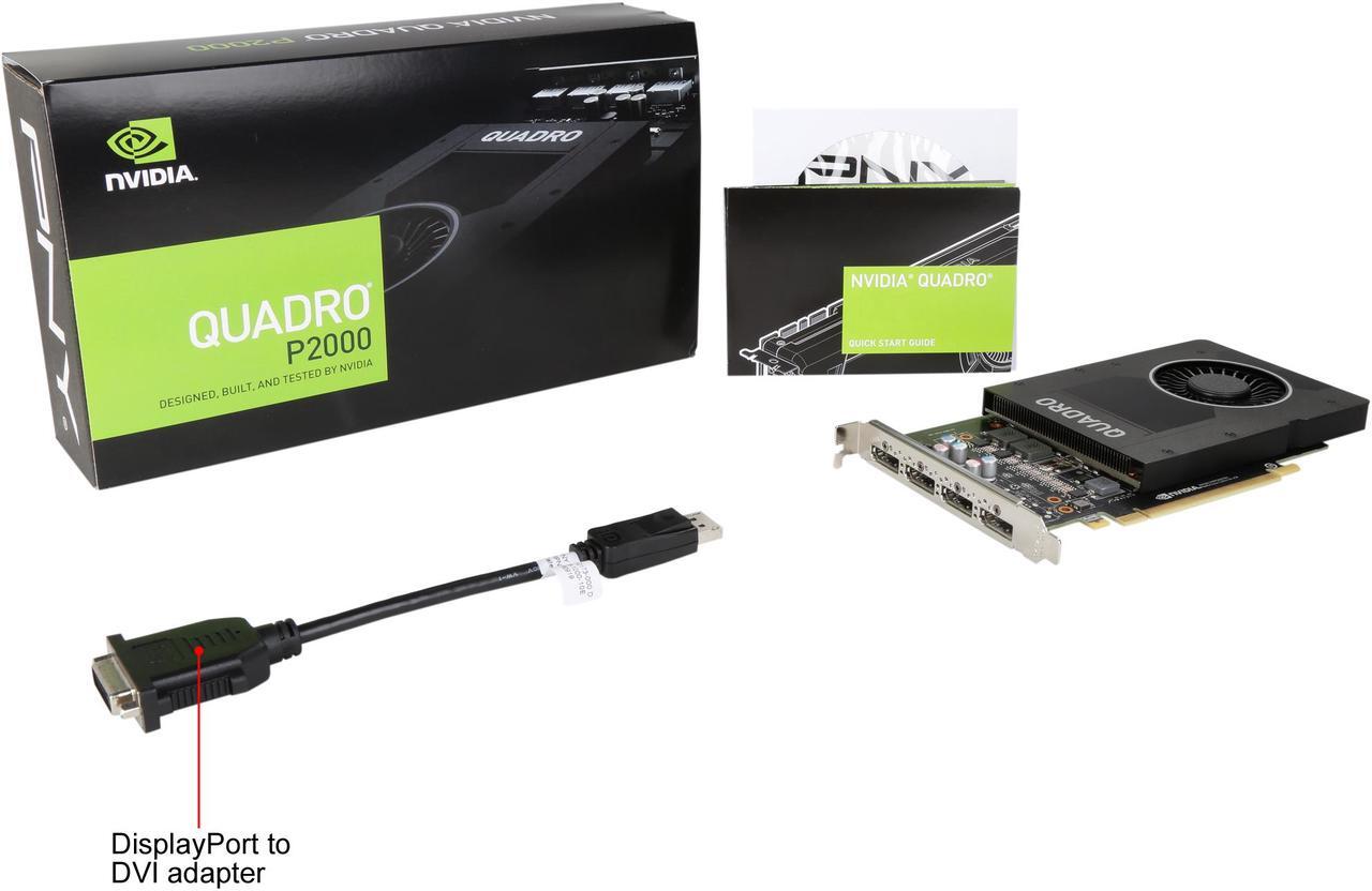 Alt view image 6 of 5 - PNY Quadro P2000 VCQP2000-PB 5GB 160-bit GDDR5 PCI Express 3.0 x16 Video Cards - Workstation