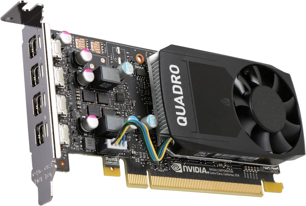 PNY Quadro P600 VCQP600-PB 2GB 128-bit GDDR5 PCI Express 3.0 x16 Low Profile Video Cards - Workstation