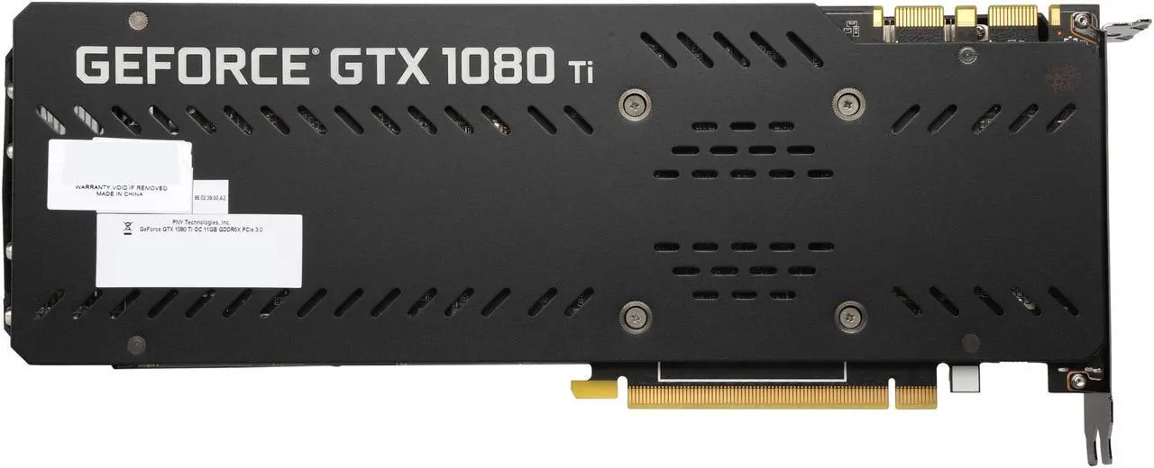 Alt view image 5 of 6 - PNY XLR8 GeForce GTX 1080 Ti 11GB GDDR5X PCI Express 3.0 x16 SLI Support Graphics Card VCGGTX1080T11XGPB-OC