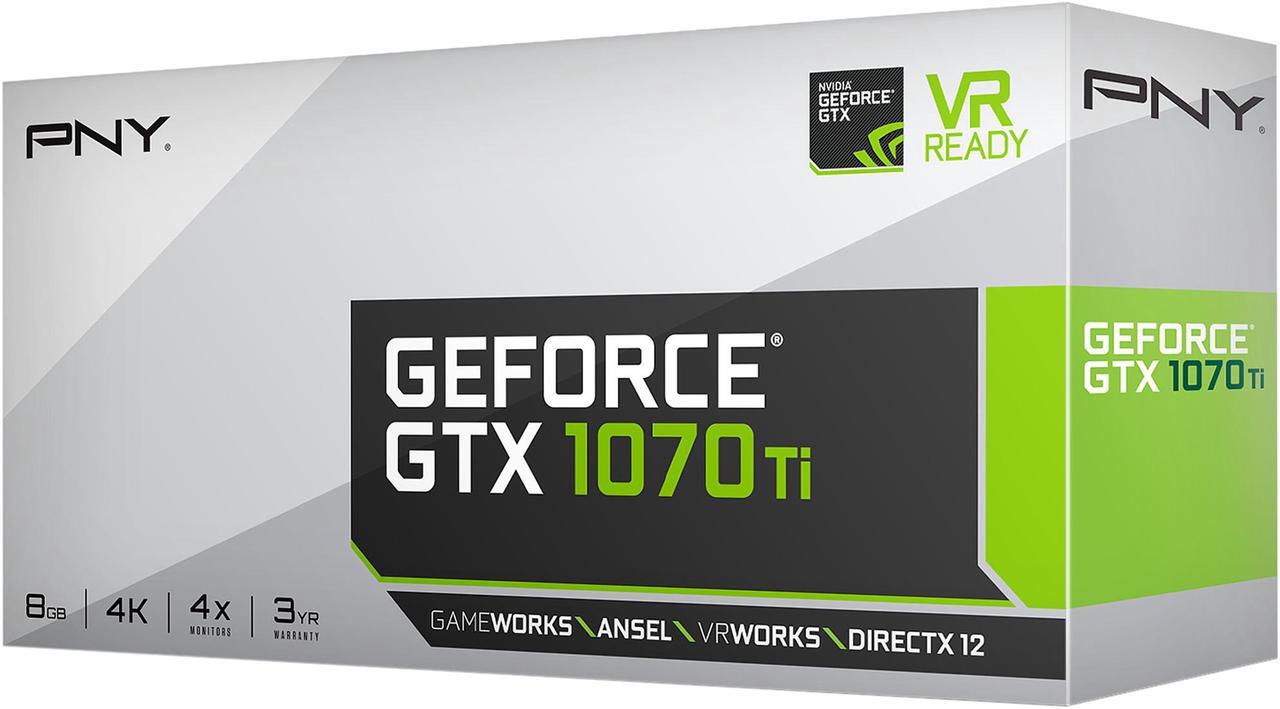 Alt view image 4 of 4 - PNY GeForce GTX 1070 Ti 8GB GDDR5 PCI Express 3.0 x16 SLI Support Video Card VCGGTX1070T8PB-CG