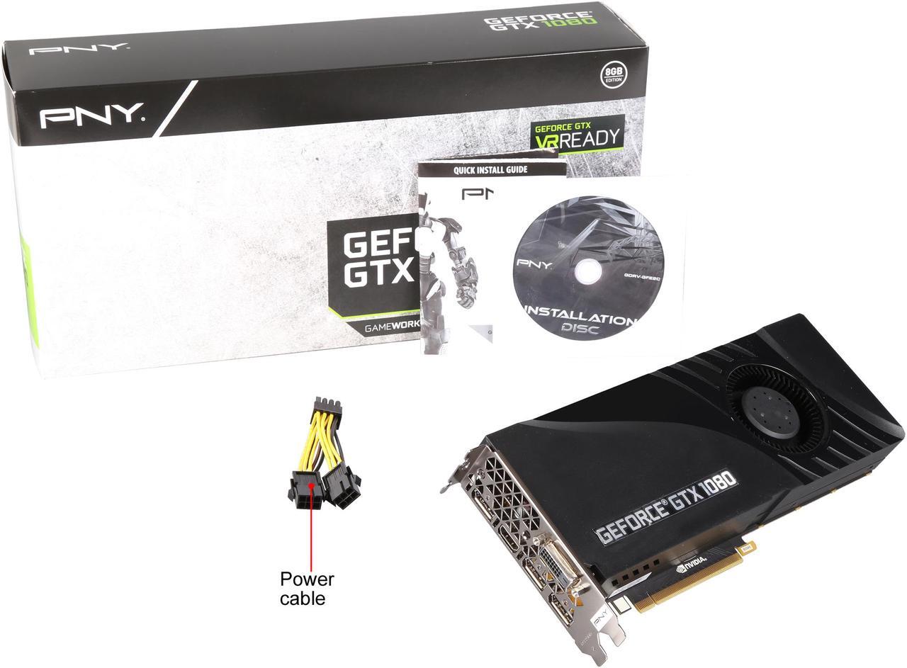 Alt view image 7 of 6 - PNY GeForce GTX 1080 DirectX 12 VCGGTX10808PB 8GB 256-Bit GDDR5X PCI Express 3.0 x16 Blower Edition Video Card