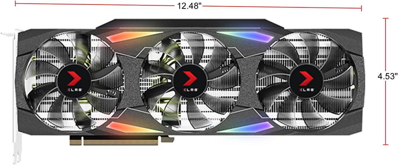 Alt view image 4 of 9 - PNY GeForce RTX 3090 24GB XLR8 Gaming EPIC-X RGB Triple Fan Graphics Card, VCG309024TFXMPB