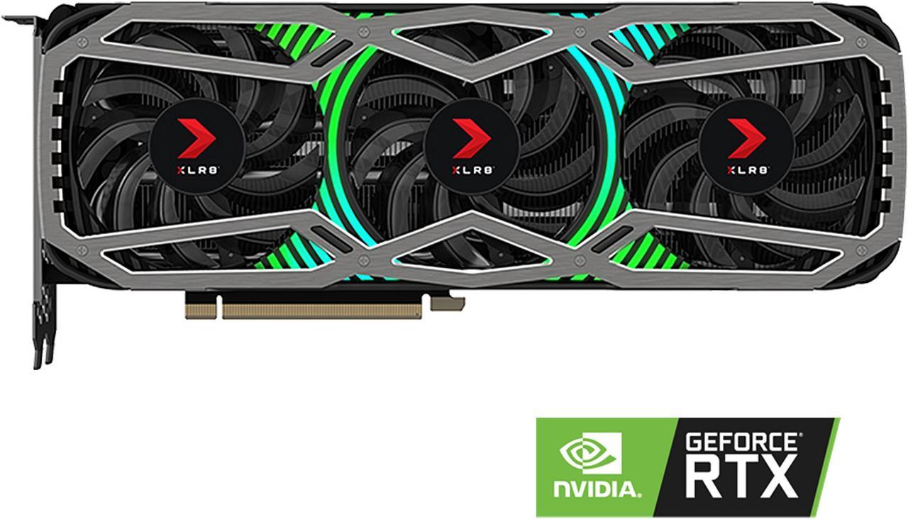 PNY GeForce RTX 3080 10GB XLR8 Gaming REVEL EPIC-X RGB Triple Fan Graphics Card, VCG308010TFXPPB