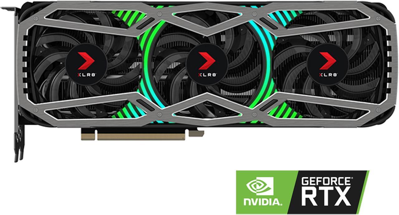 PNY GeForce RTX 3070 8GB XLR8 Gaming REVEL EPIC-X RGB Triple Fan Graphics Card, VCG30708TFXPPB