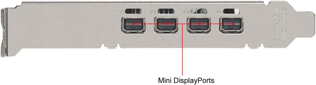 Alt view image 5 of 5 - PNY Quadro P1000 VCQP1000V2-PB 4GB 128-bit GDDR5 PCI Express 3.0 x16 Low Profile Graphics Card