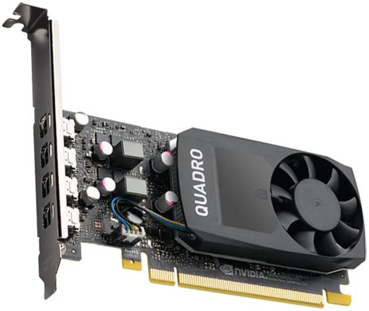 Alt view image 2 of 5 - PNY Quadro P1000 VCQP1000V2-PB 4GB 128-bit GDDR5 PCI Express 3.0 x16 Low Profile Graphics Card