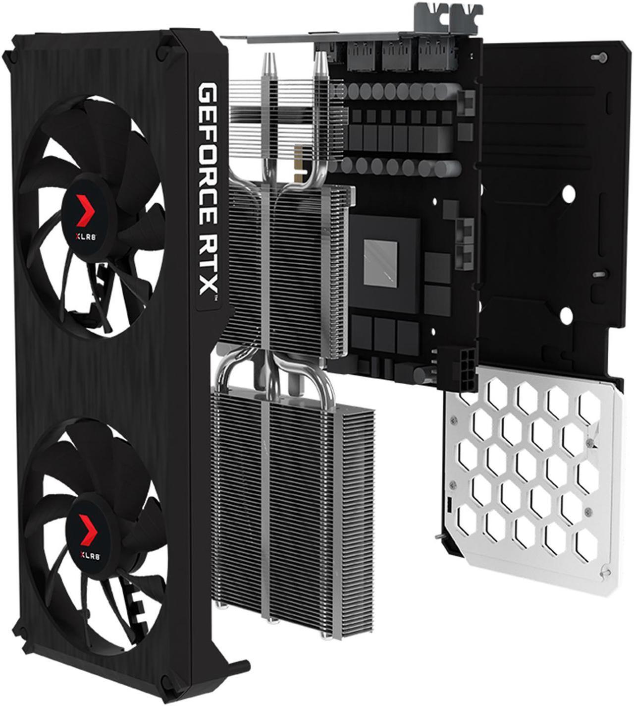 Alt view image 6 of 6 - PNY GeForce RTX 3060 12GB XLR8 Gaming REVEL EPIC-X RGB Dual Fan Graphics Card, VCG306012DFXPPB