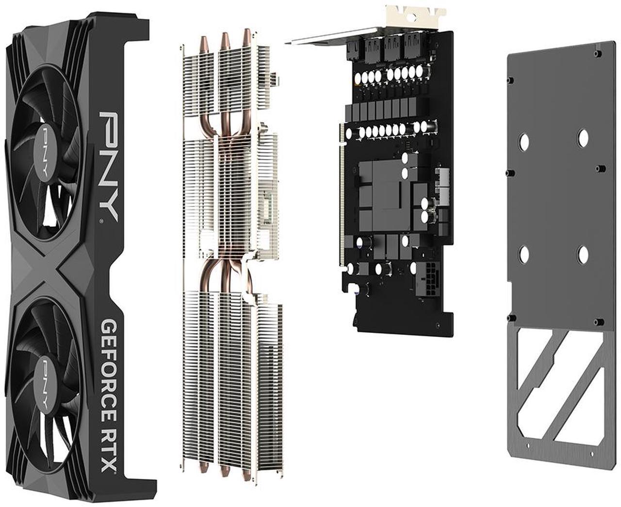 Alt view image 9 of 11 - PNY GeForce RTX 4070 SUPER 12GB VERTO Overclocked Dual Fan DLSS 3 VCG4070S12DFXPB1-O
