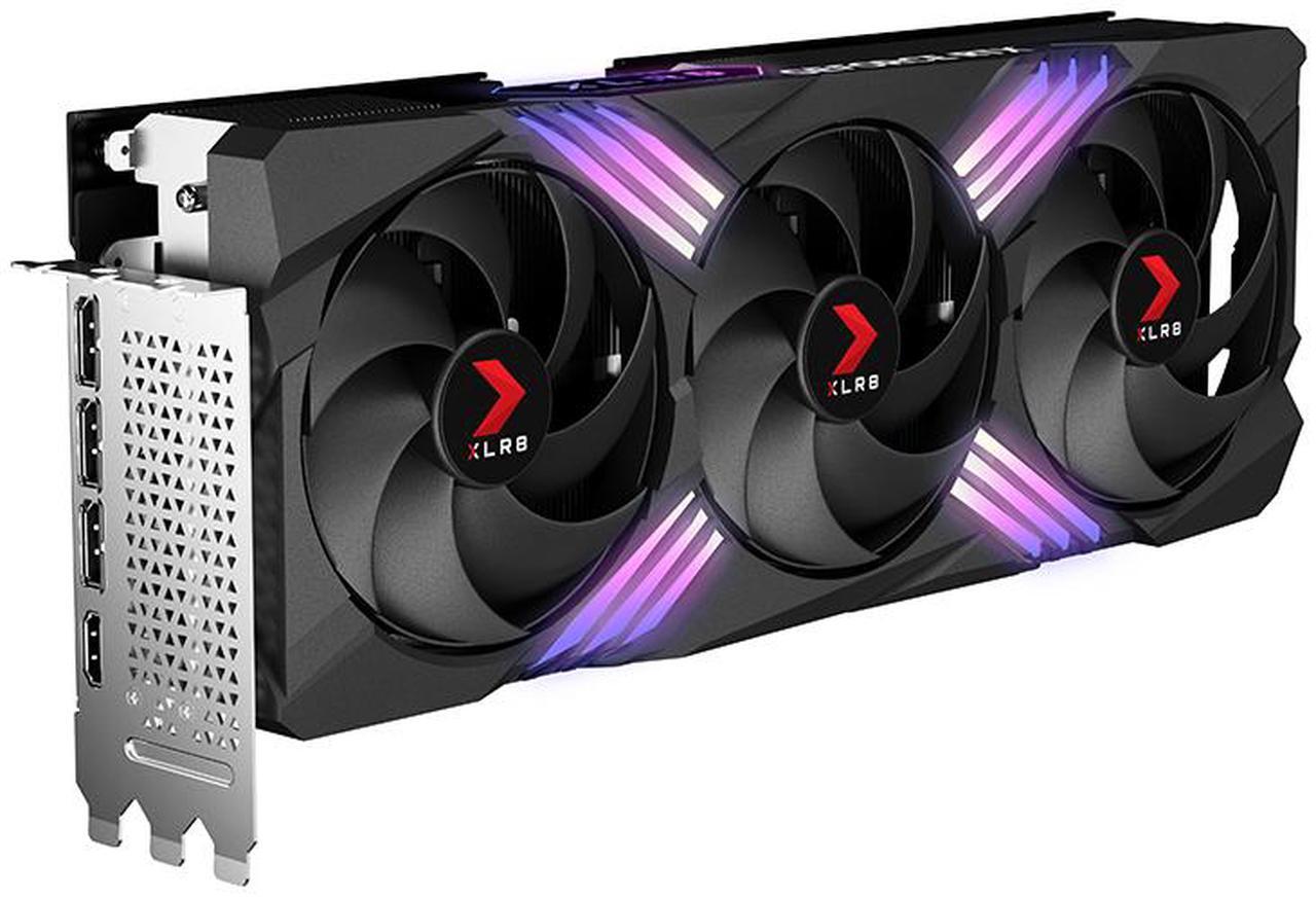 Alt view image 3 of 11 - PNY GeForce RTX 4070 Ti SUPER 16GB VERTO Overclocked Triple Fan DLSS 3 VCG4070TS16TFXXPB1-O