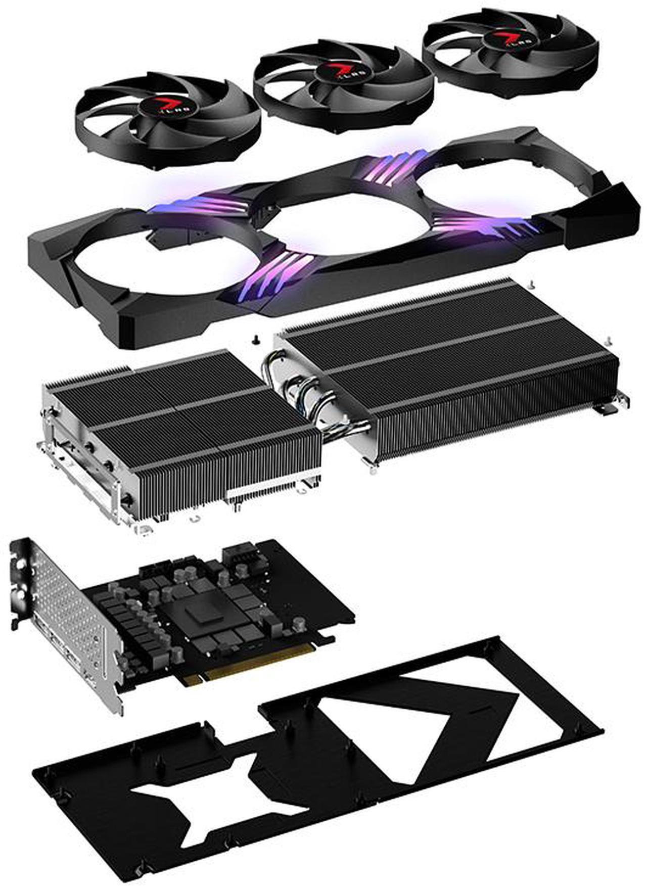 Alt view image 9 of 11 - PNY GeForce RTX 4070 Ti SUPER 16GB VERTO Overclocked Triple Fan DLSS 3 VCG4070TS16TFXXPB1-O