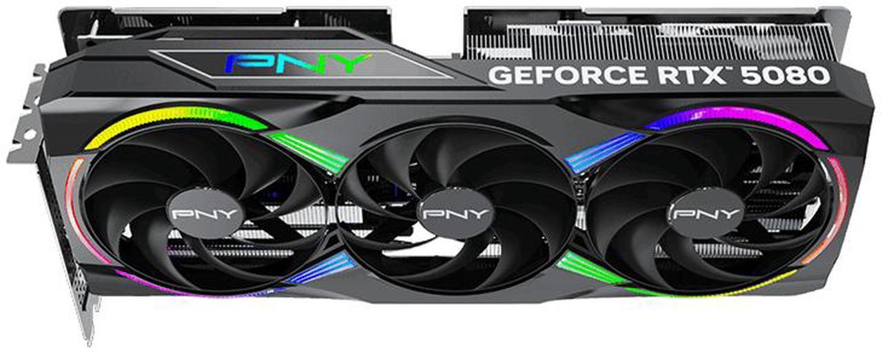 Alt view image 3 of 10 - PNY ARGB OC GeForce RTX 5080 16GB 512-Bit GDDR7 DLSS 4.0 PCI Express 5.0 x16 Graphics Card VCG508016TFXXPB1-O