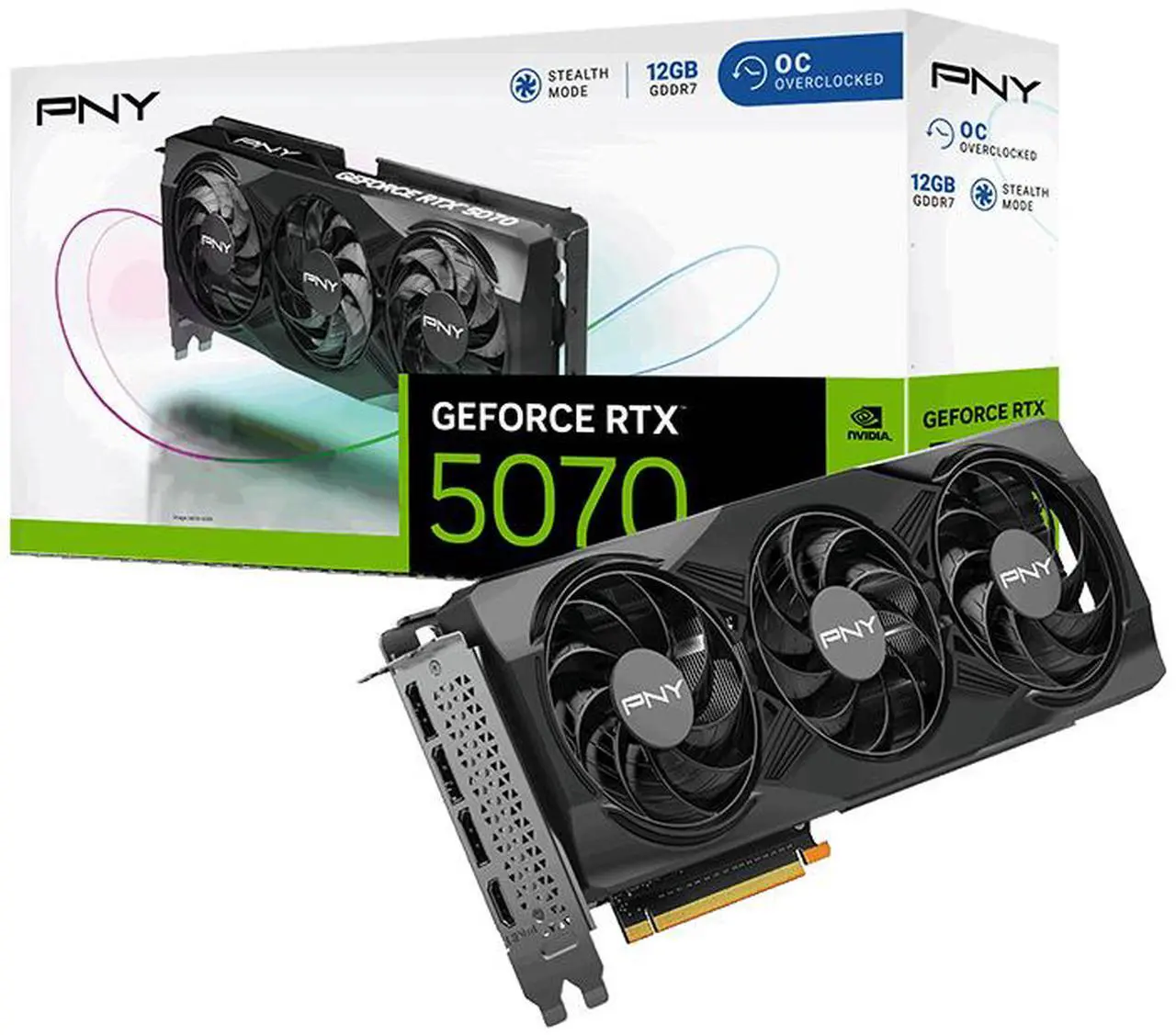 Alt view image 10 of 11 - PNY GeForce RTX 5070 OC 12GB 192-Bit GDDR7 PCI Express 5.0 DLSS 4.0 Graphics Card
