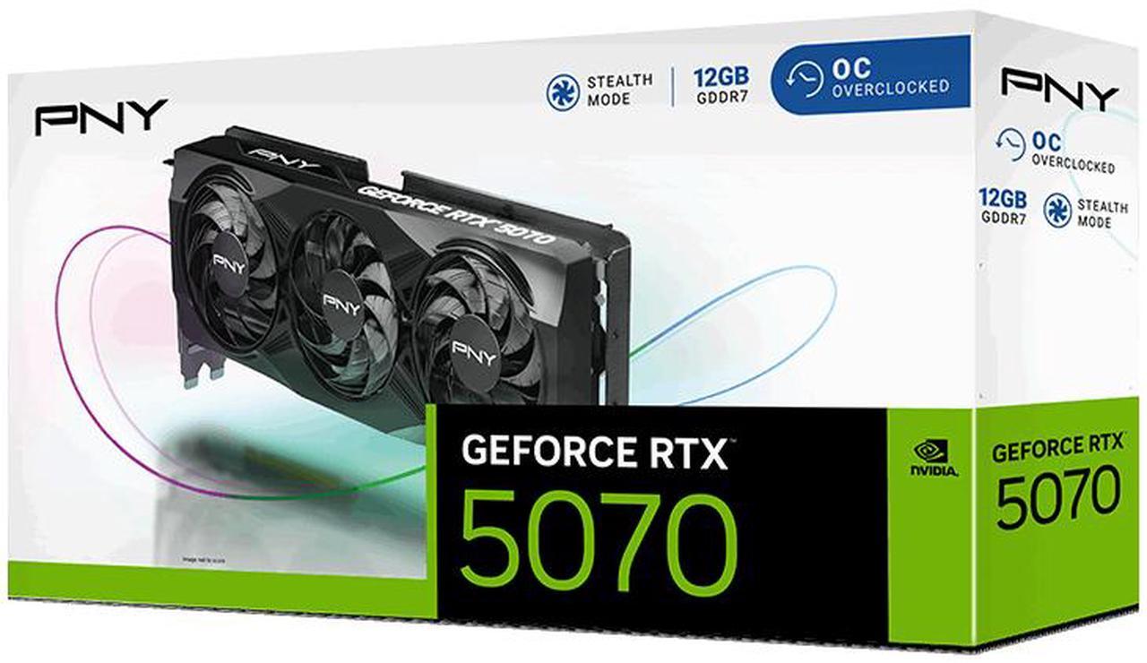 Alt view image 11 of 11 - PNY GeForce RTX 5070 OC 12GB 192-Bit GDDR7 PCI Express 5.0 DLSS 4.0 Graphics Card