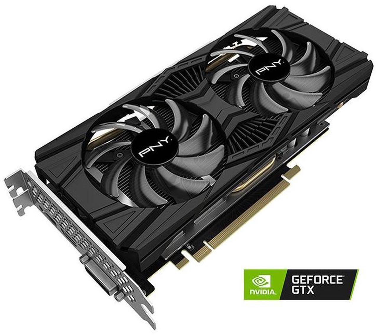 Alt view image 2 of 6 - PNY Dual Fan GeForce GTX 1660 Ti 6GB GDDR6 PCI Express 3.0 x16 ATX Graphics Card GTX 1660 Ti 6GB Dual Fan