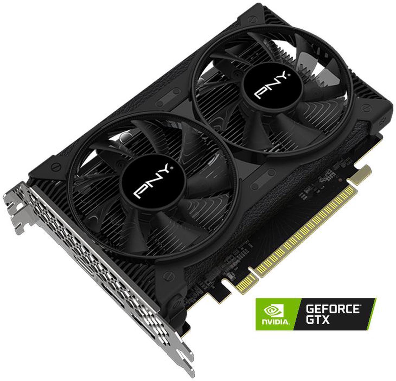 Alt view image 2 of 6 - PNY Dual Fan GeForce GTX 1650 4GB GDDR6 PCI Express 3.0 x16 ATX Graphics Card VCG16504D6DFPPB1