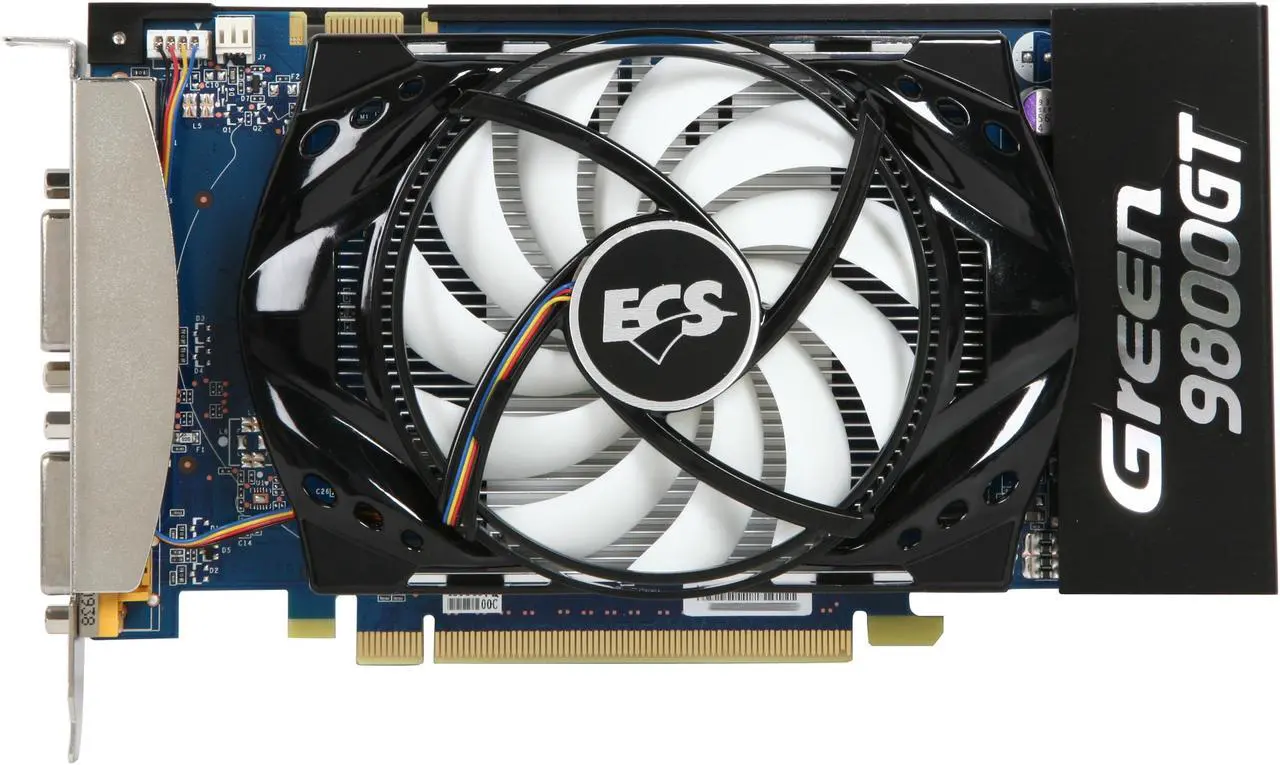 Alt view image 3 of 5 - ECS GeForce 9800 GT 1GB DDR3 PCI Express 2.0 x16 SLI Support Graphics Card NR9800GTE-1GMU-F