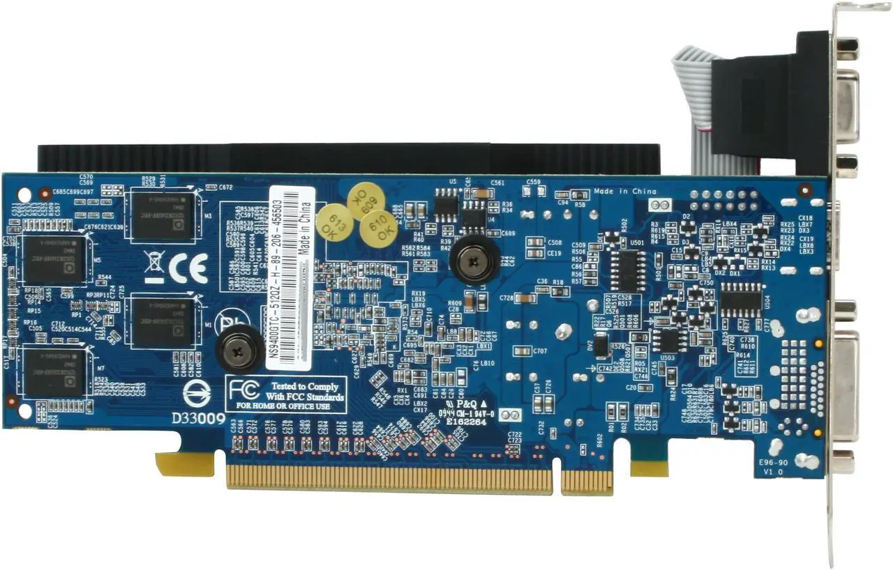 Alt view image 4 of 5 - ECS GeForce 9400 GT 512MB DDR2 PCI Express 2.0 x16 Low Profile Ready Graphics Card NS9400GTC-512QZ-H