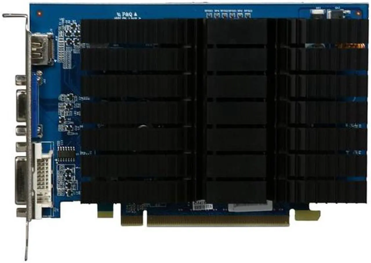 Alt view image 3 of 5 - ECS Silent Series GeForce GT 220 1GB DDR2 PCI Express 2.0 x16 Graphics Card NSGT220-1GQS-H