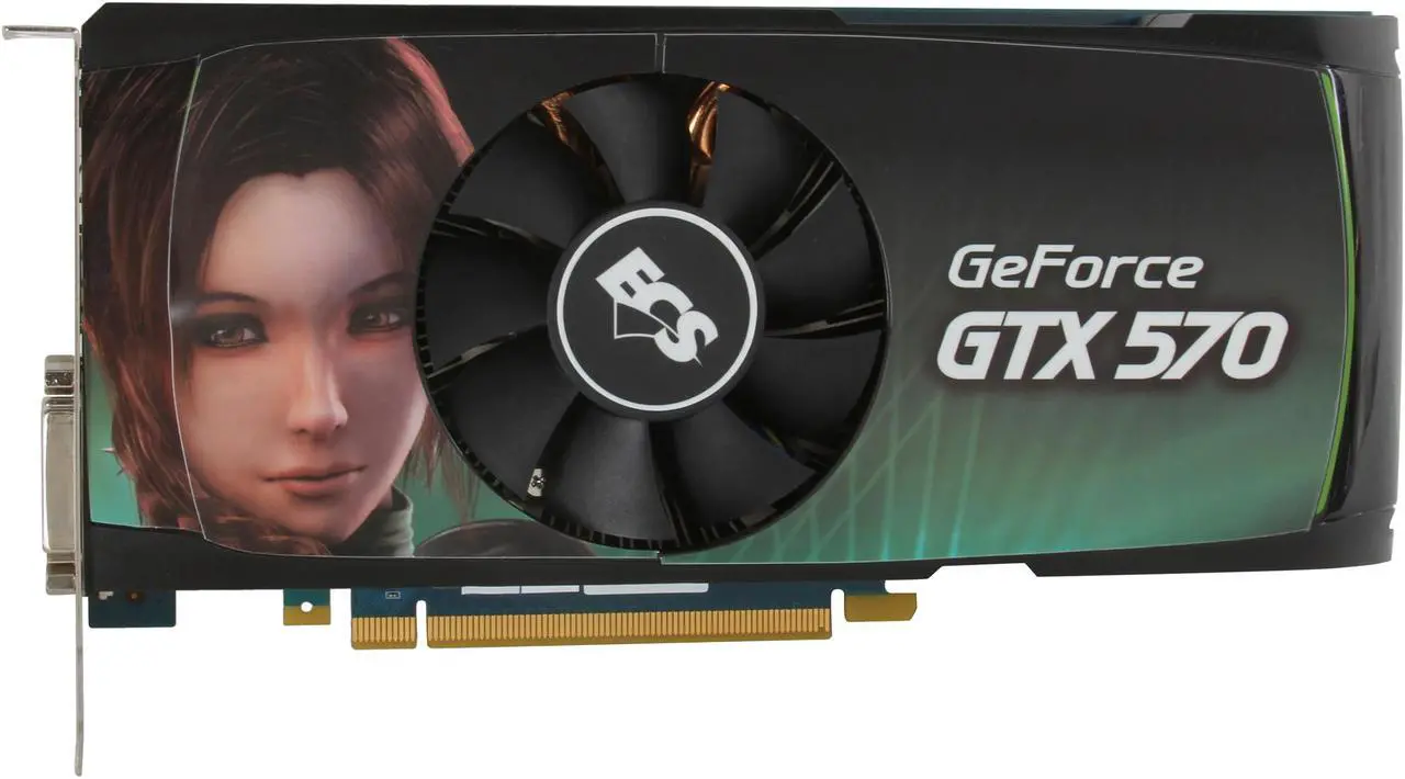 Alt view image 3 of 6 - ECS GeForce GTX 570 (Fermi) 1280MB GDDR5 PCI Express 2.0 x16 SLI Support Graphics Card NGTX570-1280UI-F